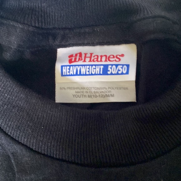 NWT Hanes 50/50 Heavyweight Black T-shirt - Picture 3 of 3